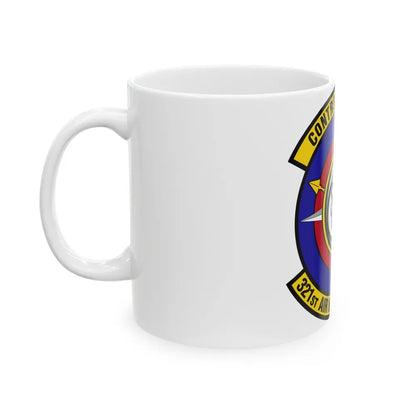 321 Air Mobility Operations Squadron (U.S. Air Force) White Coffee Mug-Go Mug Yourself