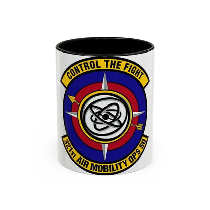 321 Air Mobility Operations Squadron (U.S. Air Force) Accent Coffee Mug 11oz Black - Go Mug Yourself
