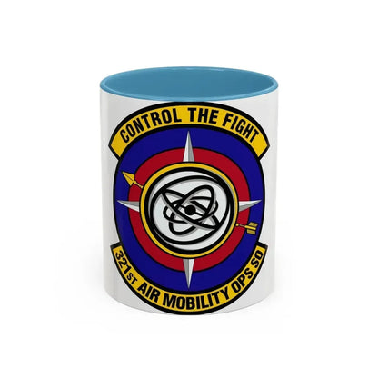 321 Air Mobility Operations Squadron (U.S. Air Force) Accent Coffee Mug 11oz Light Blue - Go Mug Yourself