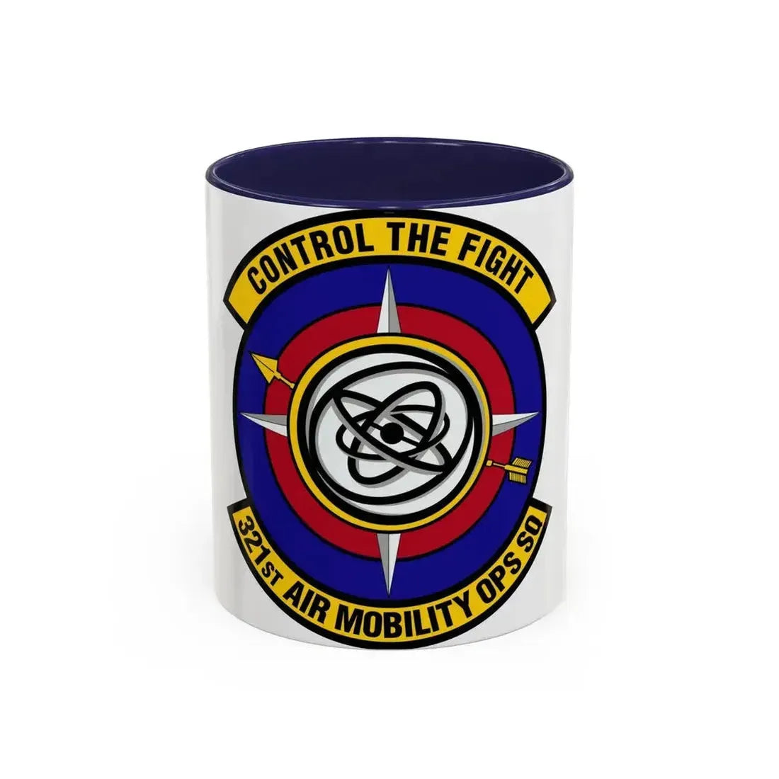 321 Air Mobility Operations Squadron (U.S. Air Force) Accent Coffee Mug 11oz Navy - Go Mug Yourself