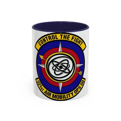 321 Air Mobility Operations Squadron (U.S. Air Force) Accent Coffee Mug 11oz Navy - Go Mug Yourself