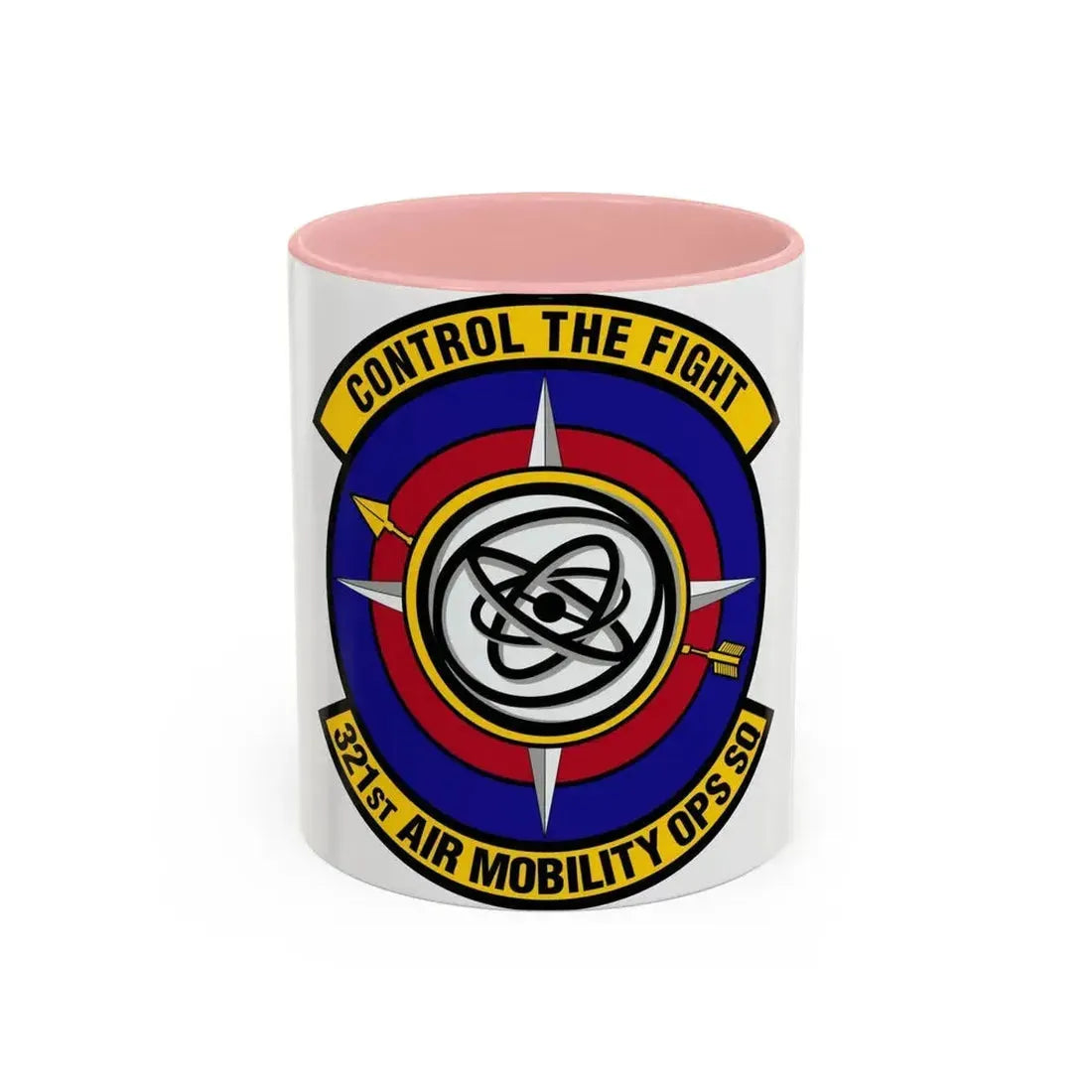 321 Air Mobility Operations Squadron (U.S. Air Force) Accent Coffee Mug 11oz Pink - Go Mug Yourself