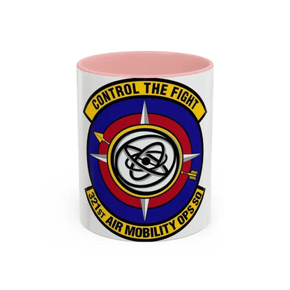 321 Air Mobility Operations Squadron (U.S. Air Force) Accent Coffee Mug 11oz Pink - Go Mug Yourself