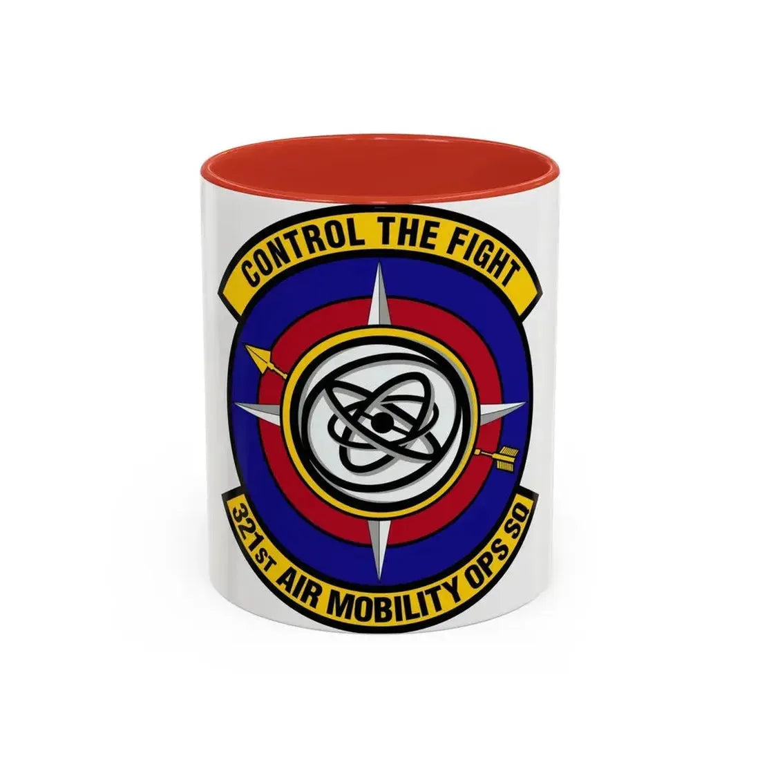 321 Air Mobility Operations Squadron (U.S. Air Force) Accent Coffee Mug 11oz Red - Go Mug Yourself