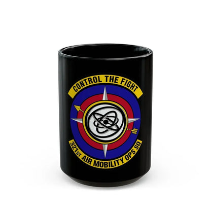 321 Air Mobility Operations Squadron (U.S. Air Force) Black Coffee Mug 15oz - Go Mug Yourself