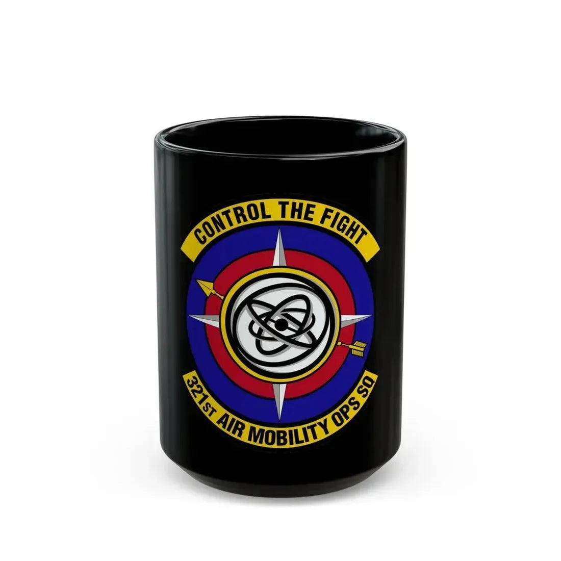321 Air Mobility Operations Squadron (U.S. Air Force) Black Coffee Mug 15oz - Go Mug Yourself