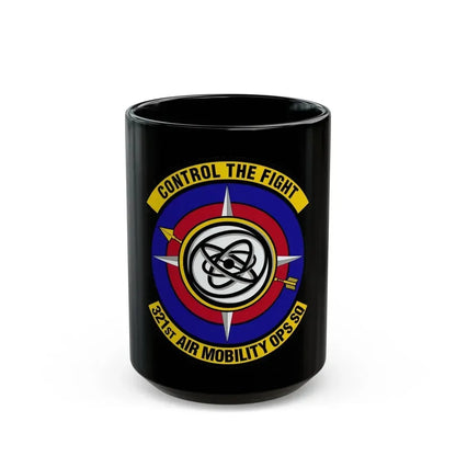 321 Air Mobility Operations Squadron (U.S. Air Force) Black Coffee Mug 15oz - Go Mug Yourself