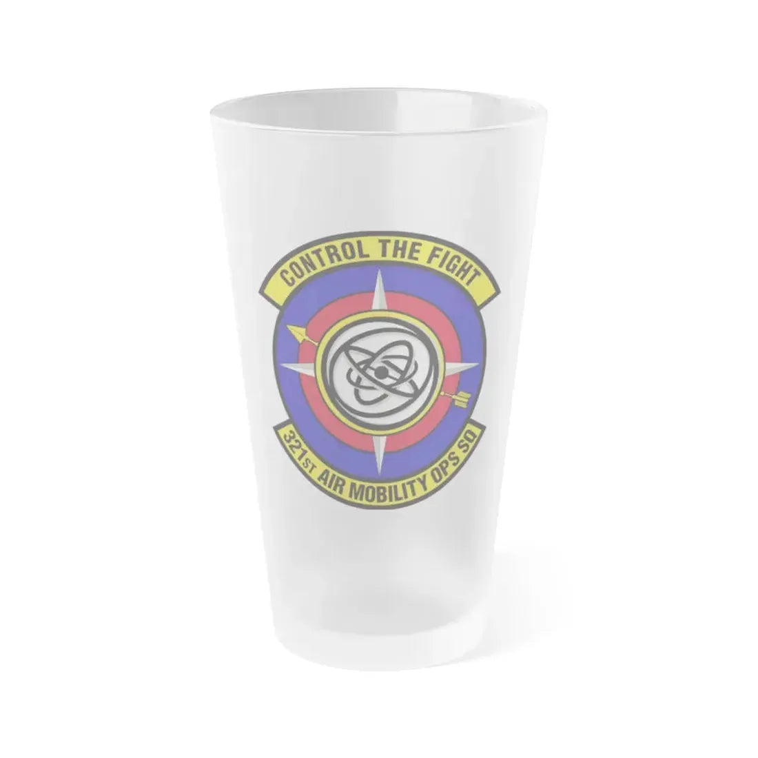 321 Air Mobility Operations Squadron (U.S. Air Force) Frosted Pint Glass 16oz Default Title - Go Mug Yourself