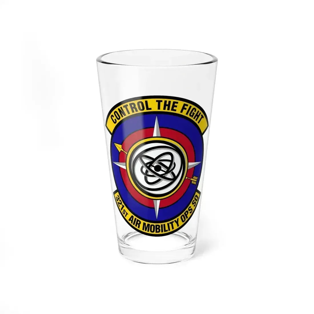 321 Air Mobility Operations Squadron (U.S. Air Force) Pint Glass 16oz 16oz - Go Mug Yourself