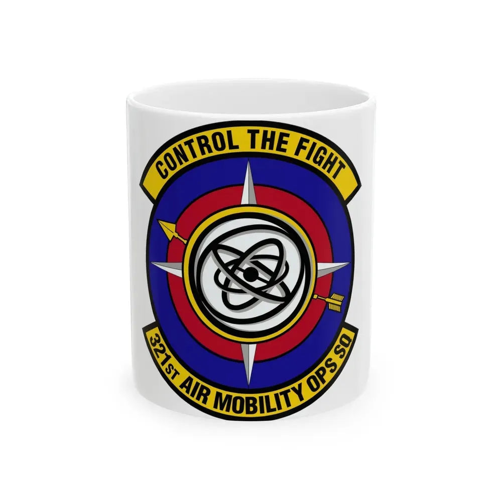 321 Air Mobility Operations Squadron (U.S. Air Force) White Coffee Mug 11oz - Go Mug Yourself