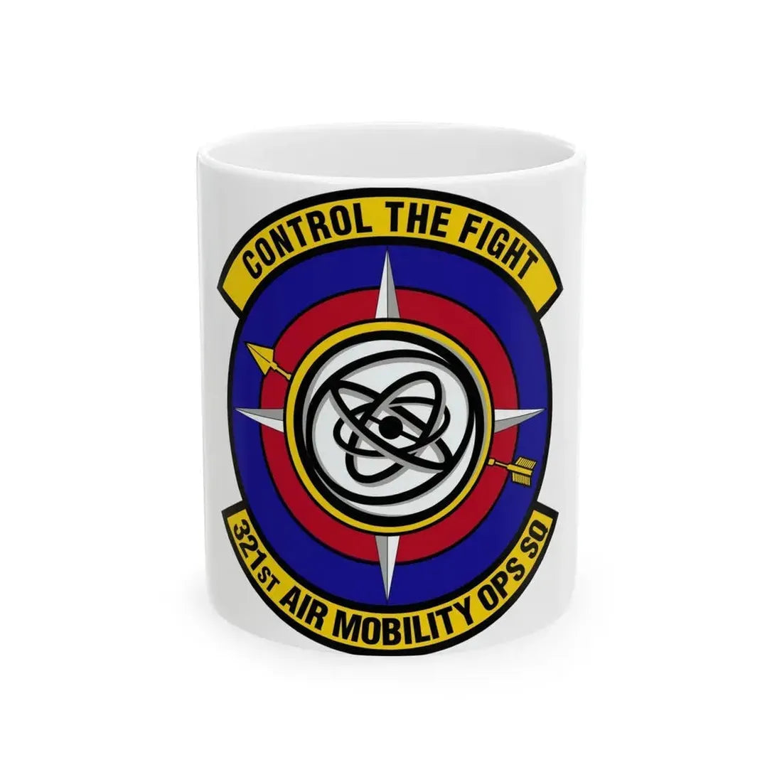 321 Air Mobility Operations Squadron (U.S. Air Force) White Coffee Mug - Go Mug Yourself