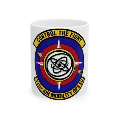 321 Air Mobility Operations Squadron (U.S. Air Force) White Coffee Mug - Go Mug Yourself