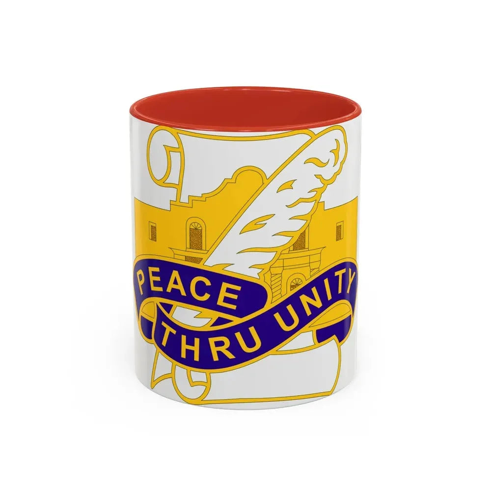 321 Civil Affairs Brigade 2 (U.S. Army) Accent Coffee Mug 11oz Red - Go Mug Yourself