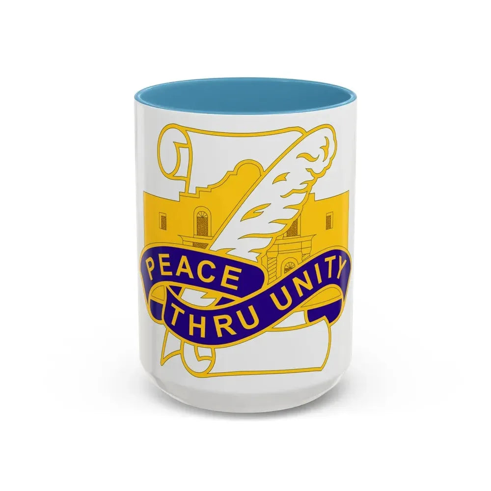 321 Civil Affairs Brigade 2 (U.S. Army) Accent Coffee Mug 15oz Light Blue - Go Mug Yourself