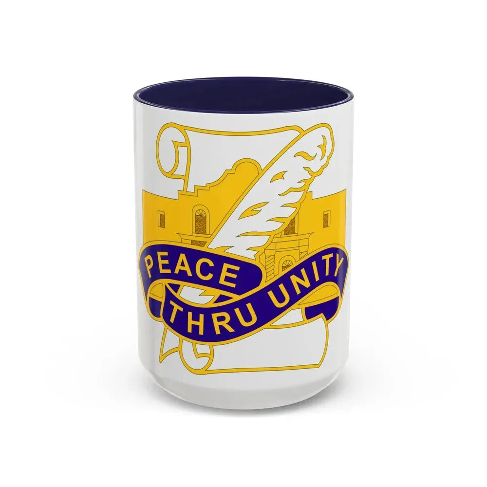 321 Civil Affairs Brigade 2 (U.S. Army) Accent Coffee Mug 15oz Navy - Go Mug Yourself