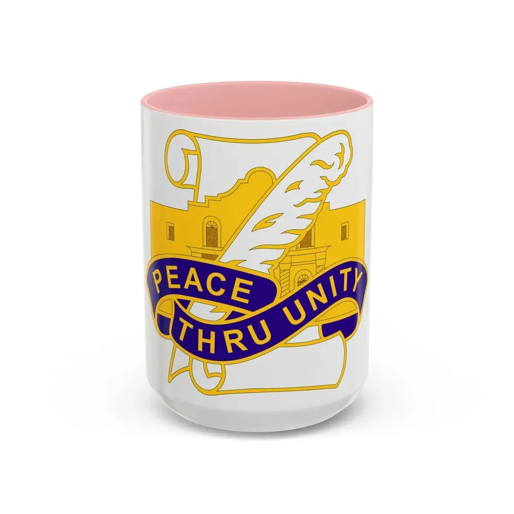 321 Civil Affairs Brigade 2 (U.S. Army) Accent Coffee Mug 15oz Pink - Go Mug Yourself