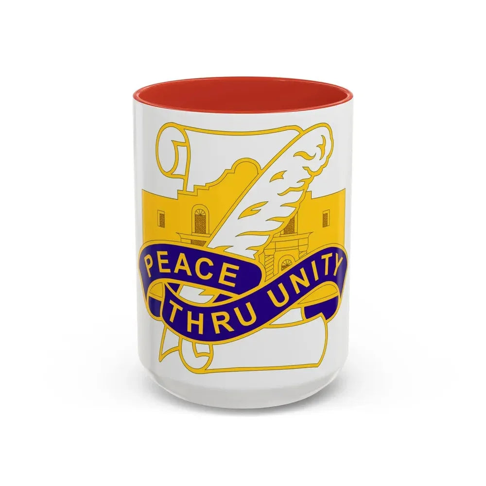 321 Civil Affairs Brigade 2 (U.S. Army) Accent Coffee Mug 15oz Red - Go Mug Yourself