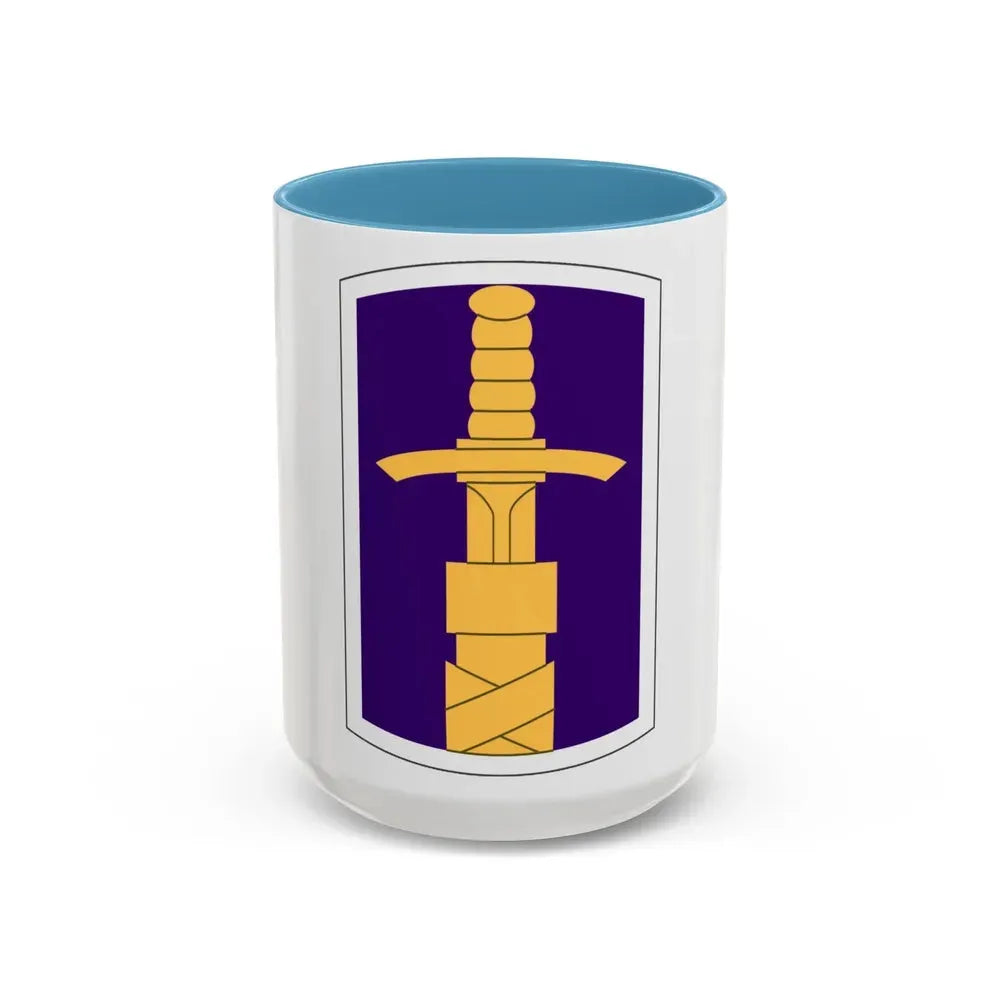 321 Civil Affairs Brigade (U.S. Army) Accent Coffee Mug 15oz Light Blue - Go Mug Yourself
