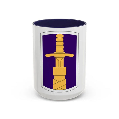 321 Civil Affairs Brigade (U.S. Army) Accent Coffee Mug 15oz Navy - Go Mug Yourself