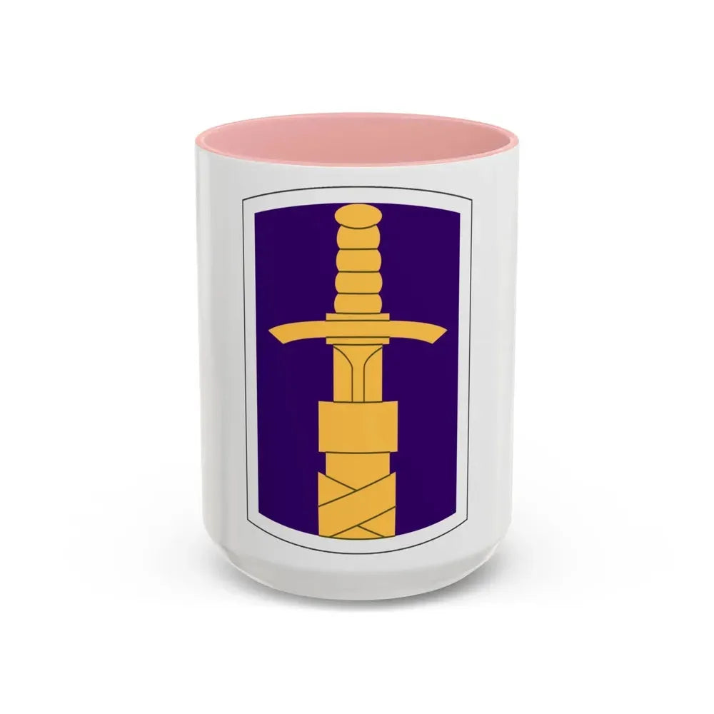 321 Civil Affairs Brigade (U.S. Army) Accent Coffee Mug 15oz Pink - Go Mug Yourself