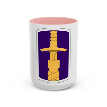 321 Civil Affairs Brigade (U.S. Army) Accent Coffee Mug 15oz Pink - Go Mug Yourself