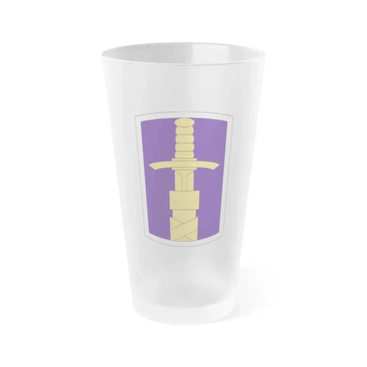 321 Civil Affairs Brigade (U.S. Army) Frosted Pint Glass 16oz Default Title - Go Mug Yourself
