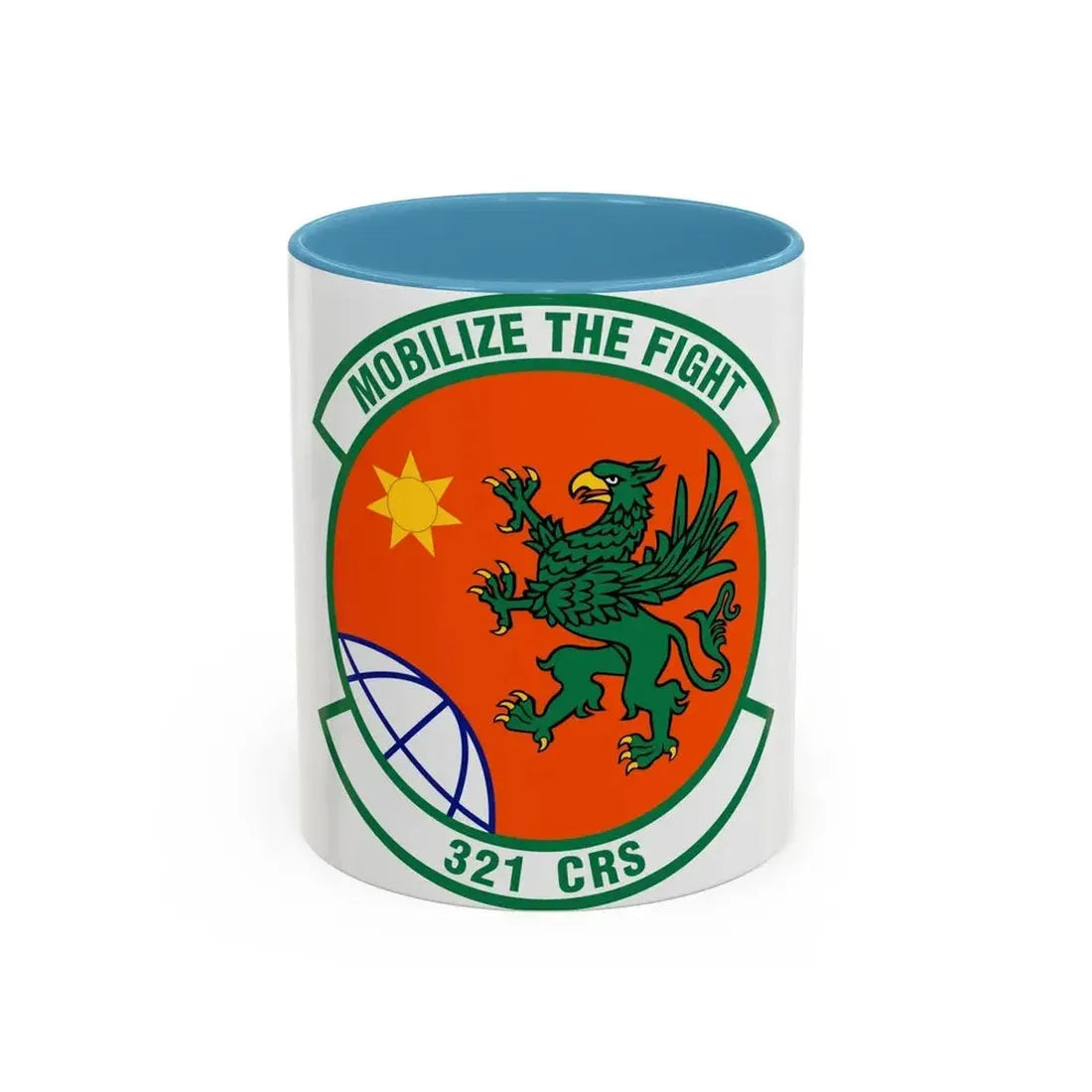 321 Contingency Response Squadron AMC (U.S. Air Force) Accent Coffee Mug 11oz Light Blue - Go Mug Yourself