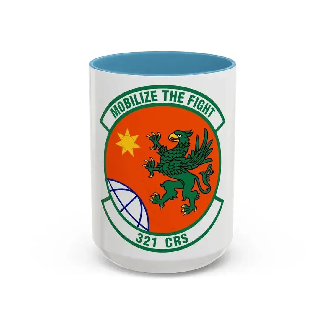 321 Contingency Response Squadron AMC (U.S. Air Force) Accent Coffee Mug 15oz Light Blue - Go Mug Yourself