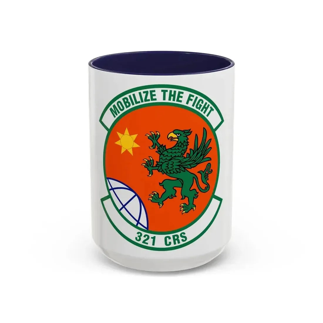 321 Contingency Response Squadron AMC (U.S. Air Force) Accent Coffee Mug 15oz Navy - Go Mug Yourself
