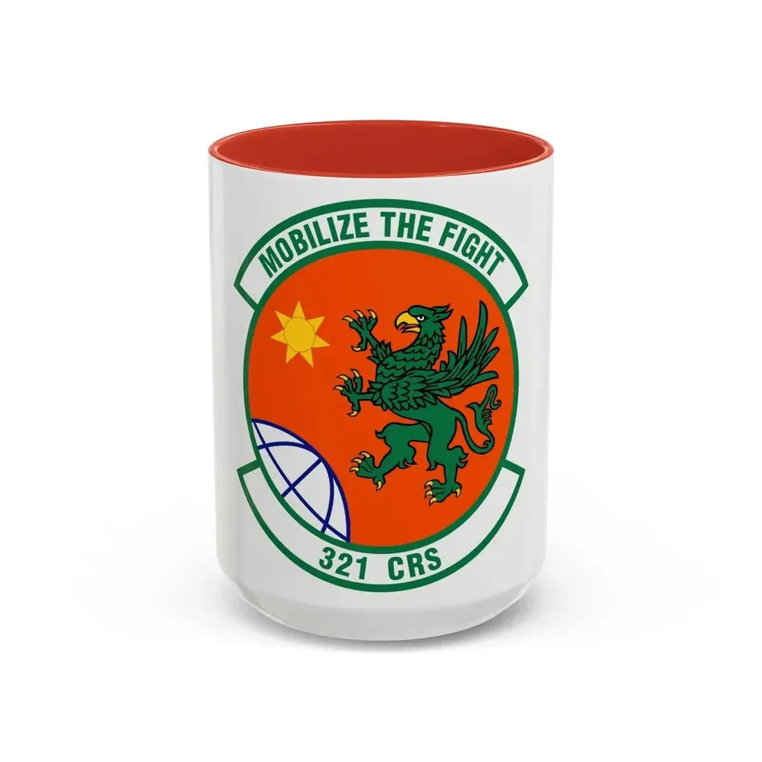 321 Contingency Response Squadron AMC (U.S. Air Force) Accent Coffee Mug 15oz Red - Go Mug Yourself