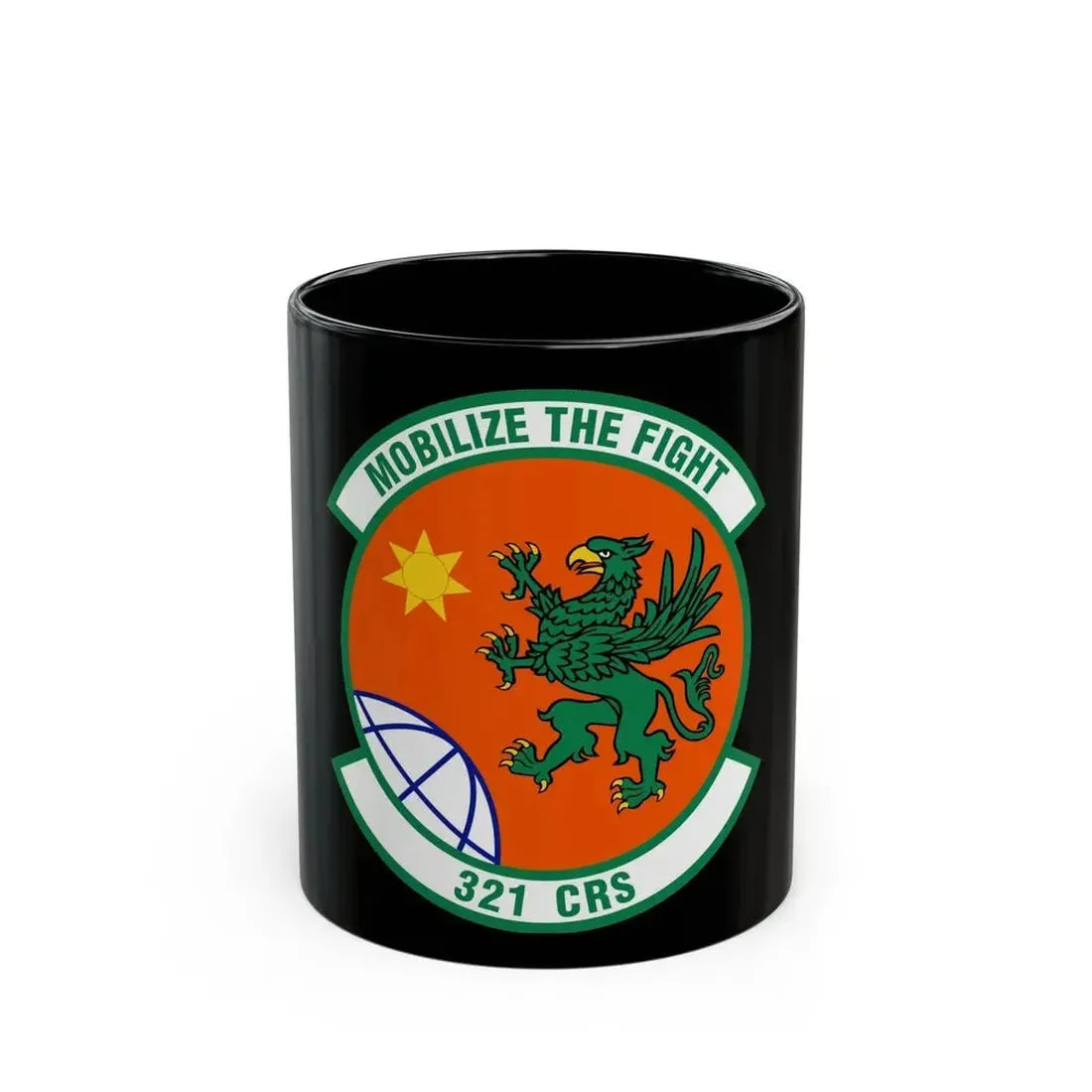 321 Contingency Response Squadron AMC (U.S. Air Force) Black Coffee Mug 11oz - Go Mug Yourself