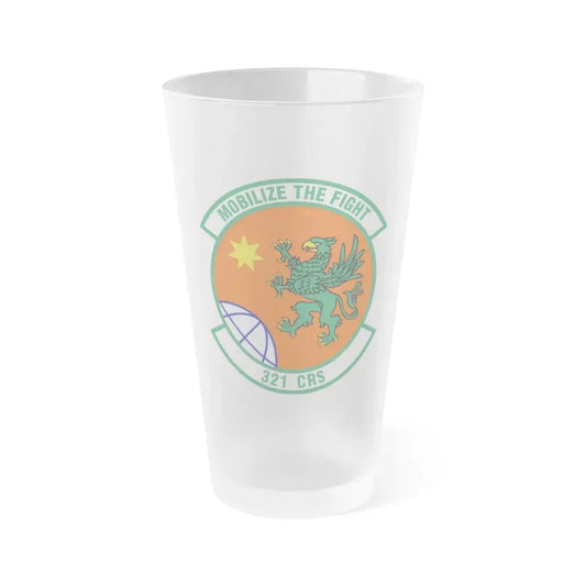 321 Contingency Response Squadron AMC (U.S. Air Force) Frosted Pint Glass 16oz 16oz Frosted - Go Mug Yourself