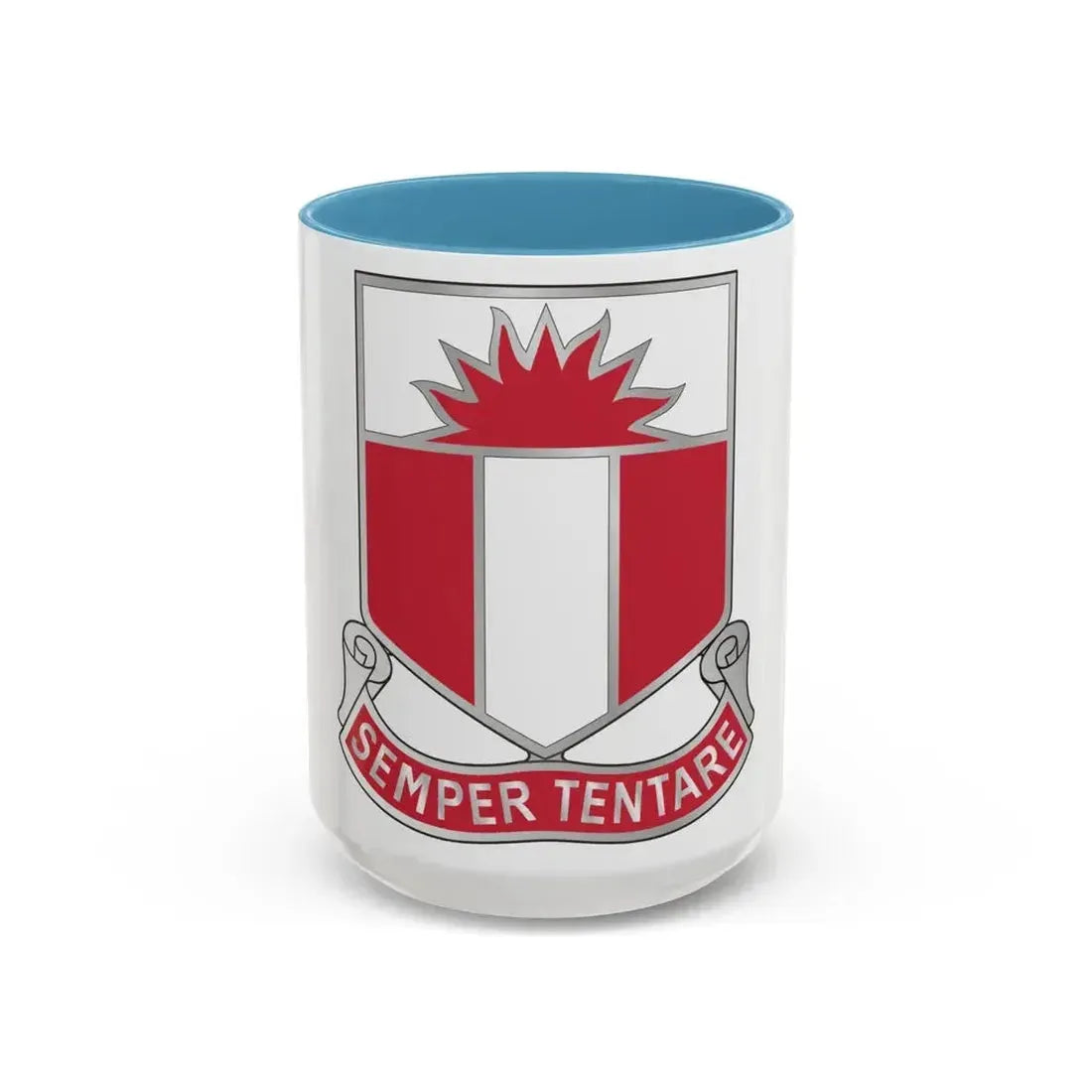 321 Engineer Battalion (U.S. Army) Accent Coffee Mug 15oz Light Blue - Go Mug Yourself