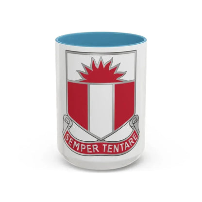 321 Engineer Battalion (U.S. Army) Accent Coffee Mug 15oz Light Blue - Go Mug Yourself