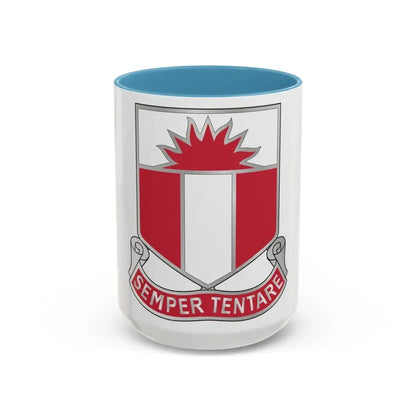 321 Engineer Battalion (U.S. Army) Accent Coffee Mug 15oz Light Blue - Go Mug Yourself