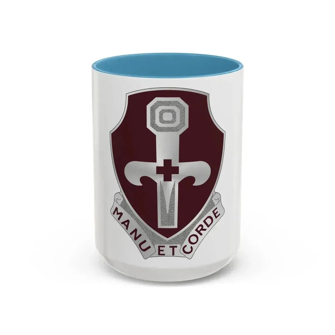 321 Medical Battalion (U.S. Army) Accent Coffee Mug 15oz Light Blue - Go Mug Yourself