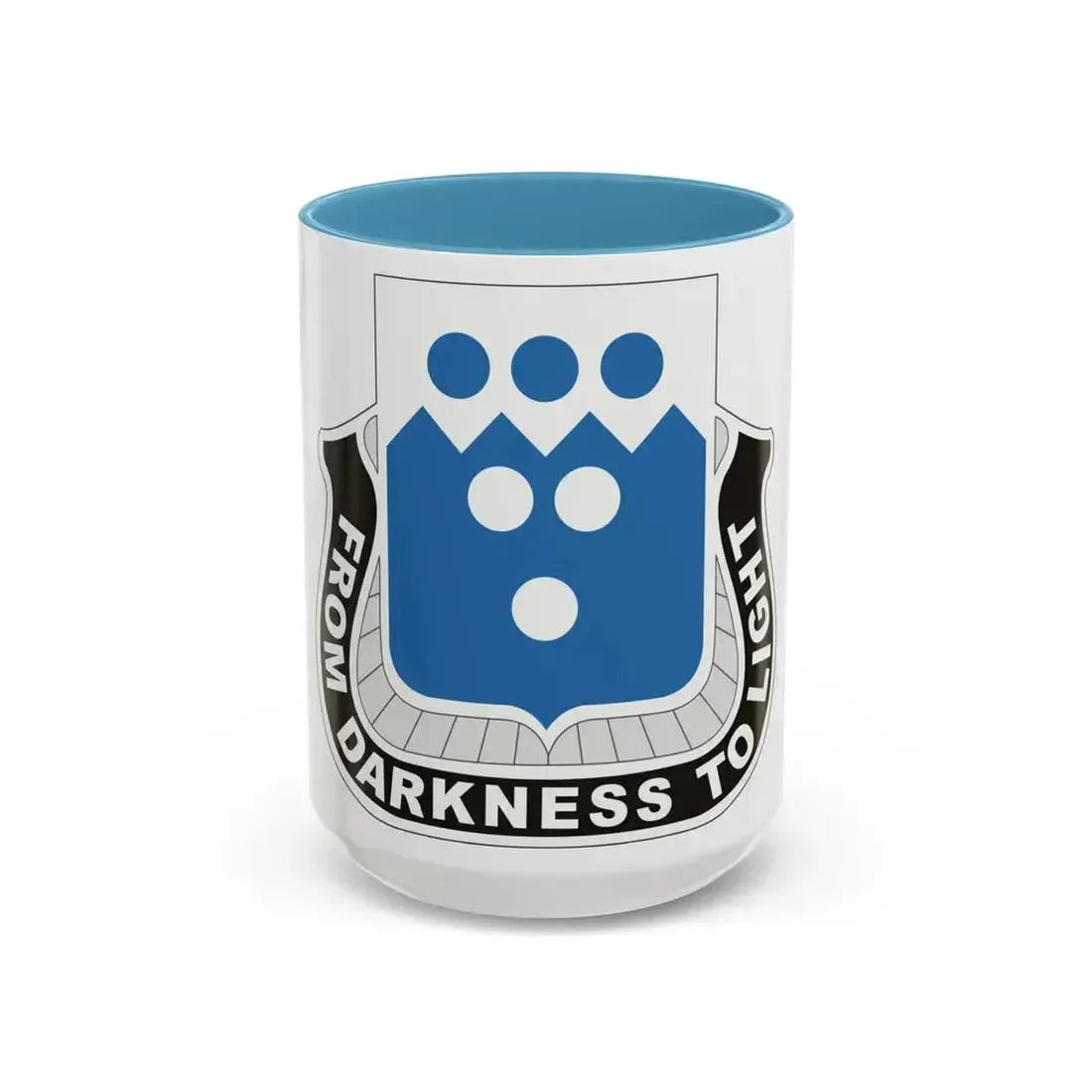 321 Military Intelligence Battalion (U.S. Army) Accent Coffee Mug 15oz Light Blue - Go Mug Yourself