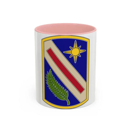 321 Sustainment Brigade (U.S. Army) Accent Coffee Mug 11oz Pink - Go Mug Yourself