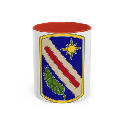 321 Sustainment Brigade (U.S. Army) Accent Coffee Mug 11oz Red - Go Mug Yourself