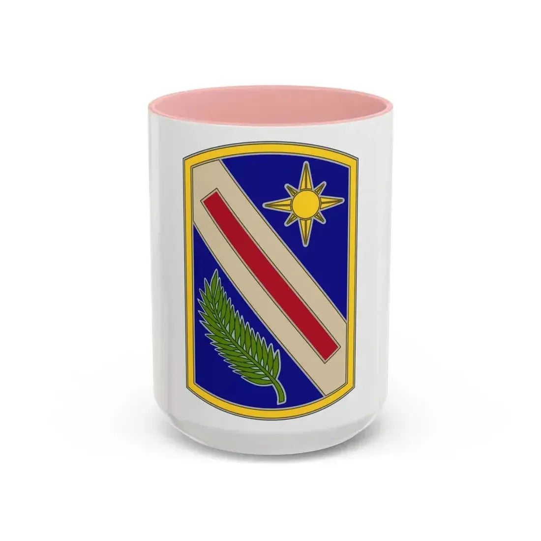 321 Sustainment Brigade (U.S. Army) Accent Coffee Mug 15oz Pink - Go Mug Yourself
