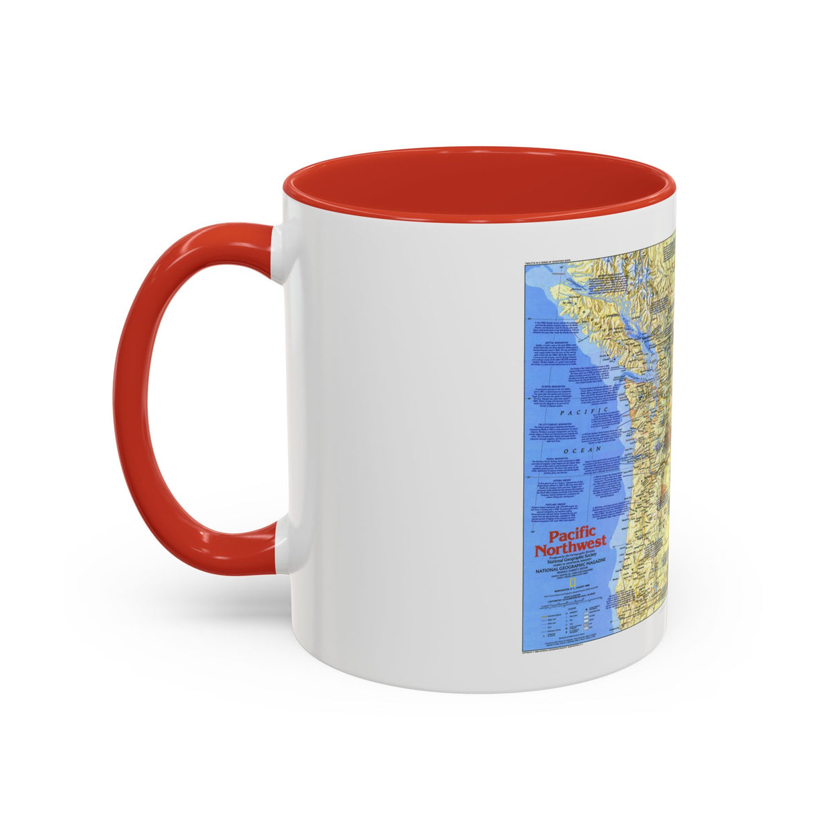 USA - Pacific Northwest 1 (1986) (Map) Accent Coffee Mug