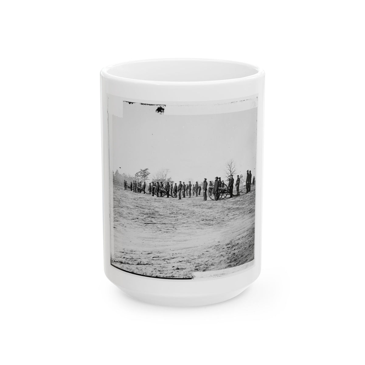 Point Of Rocks, Va., Vicinity. Crew Of U.S. Army Gunboat General Foster Ashore With Howitzers (U.S. Civil War) White Coffee Mug