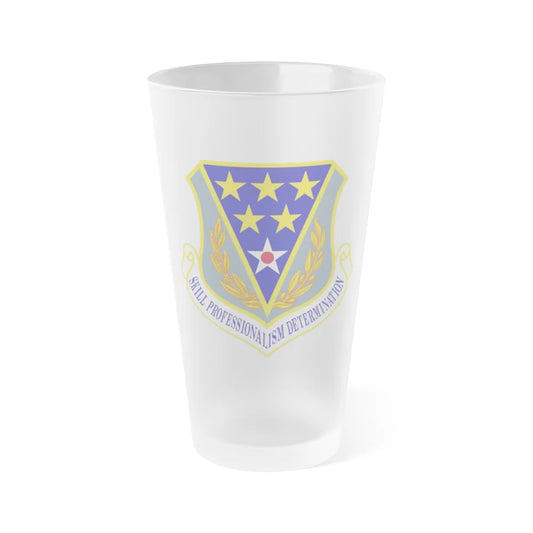 321st Air Expeditionary Wing (U.S. Air Force) Frosted Pint Glass 16oz-Go Mug Yourself