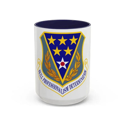 321st Air Expeditionary Wing (U.S. Air Force) Accent Coffee Mug 15oz Navy - Go Mug Yourself