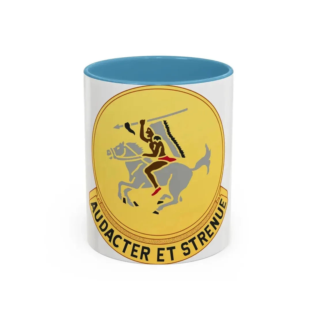 322 Cavalry Regiment (U.S. Army) Accent Coffee Mug 11oz Light Blue - Go Mug Yourself