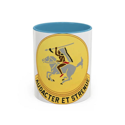 322 Cavalry Regiment (U.S. Army) Accent Coffee Mug 11oz Light Blue - Go Mug Yourself
