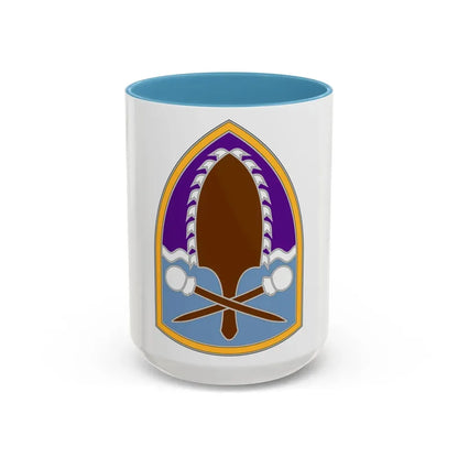 322 Civil Affairs Brigade (U.S. Army) Accent Coffee Mug 15oz Light Blue - Go Mug Yourself