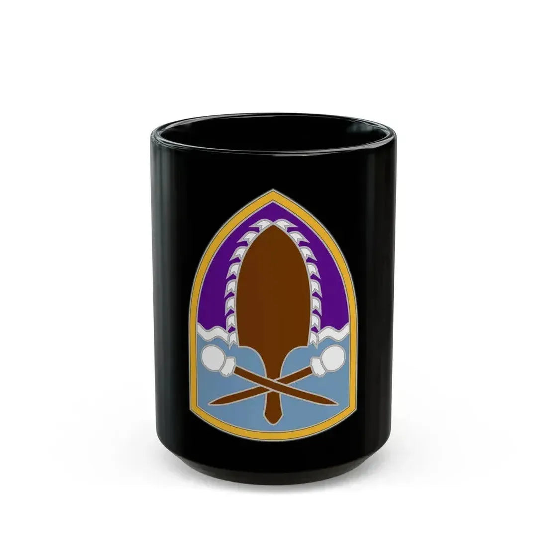 322 Civil Affairs Brigade (U.S. Army) Black Coffee Mug 15oz - Go Mug Yourself