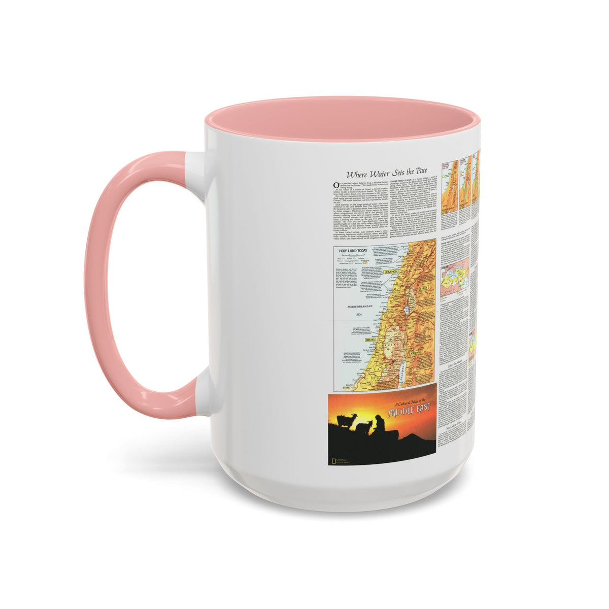 Middle East - The Peoples 2 (1972) (Map) Accent Coffee Mug