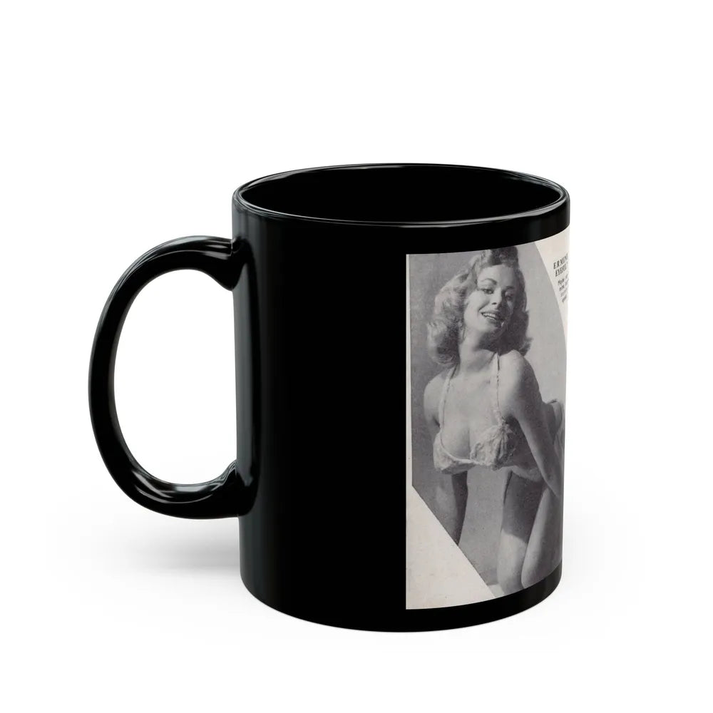 Norma Sykes #137 - 66 PHOTOGRAPHS OF Sabrina U.K. Pocket Mag. Pages 4 & 5 (Vintage Female Icon) Black Coffee Mug-Go Mug Yourself